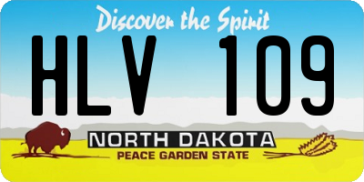 ND license plate HLV109