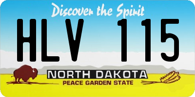 ND license plate HLV115