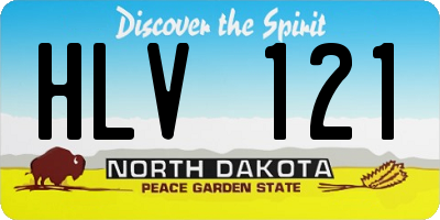 ND license plate HLV121