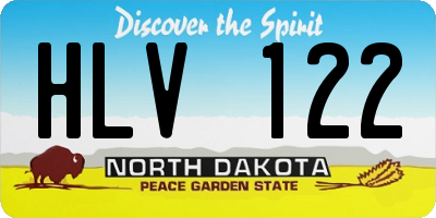 ND license plate HLV122