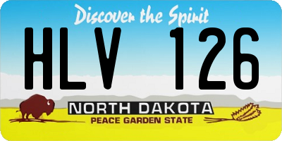 ND license plate HLV126