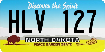 ND license plate HLV127
