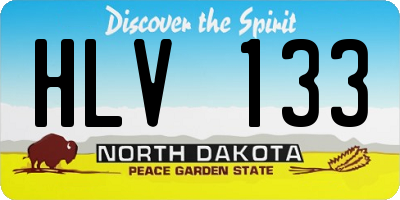 ND license plate HLV133