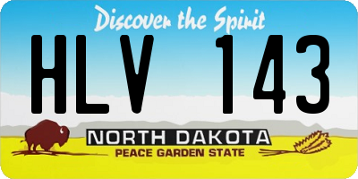 ND license plate HLV143
