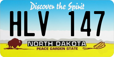 ND license plate HLV147