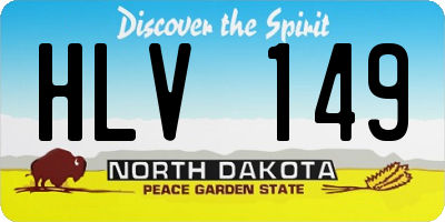 ND license plate HLV149