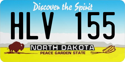 ND license plate HLV155
