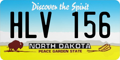 ND license plate HLV156