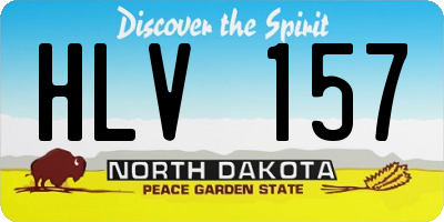 ND license plate HLV157