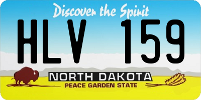 ND license plate HLV159