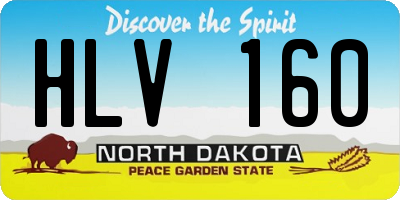 ND license plate HLV160