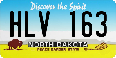 ND license plate HLV163