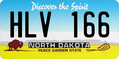 ND license plate HLV166