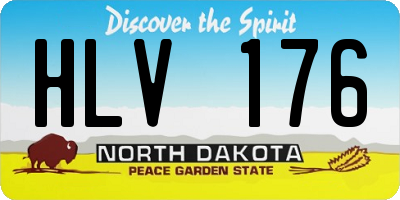 ND license plate HLV176