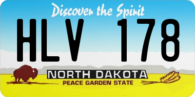 ND license plate HLV178