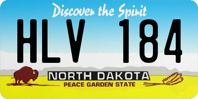 ND license plate HLV184