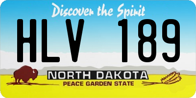 ND license plate HLV189