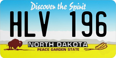 ND license plate HLV196