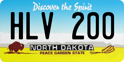 ND license plate HLV200