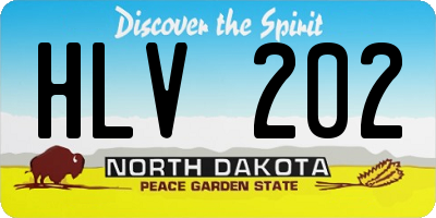 ND license plate HLV202