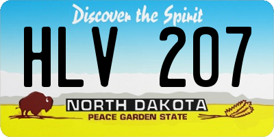 ND license plate HLV207