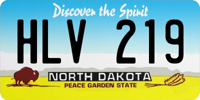 ND license plate HLV219