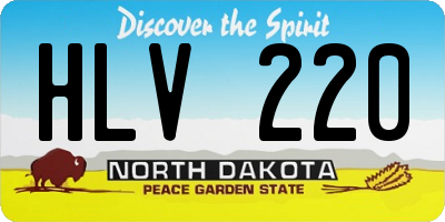 ND license plate HLV220