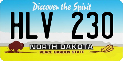 ND license plate HLV230