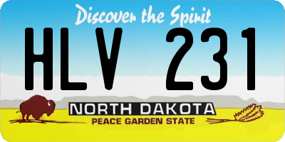 ND license plate HLV231