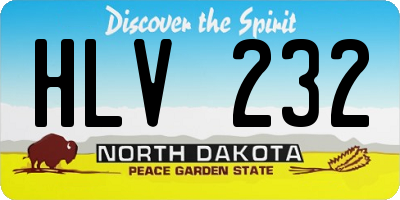 ND license plate HLV232
