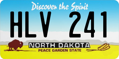 ND license plate HLV241
