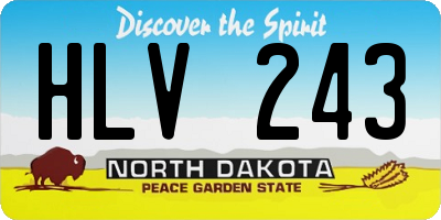 ND license plate HLV243