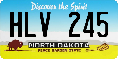 ND license plate HLV245