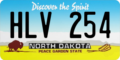 ND license plate HLV254