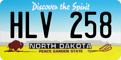 ND license plate HLV258