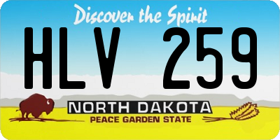 ND license plate HLV259