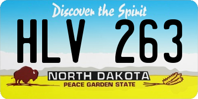 ND license plate HLV263