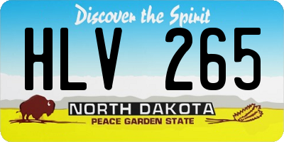 ND license plate HLV265