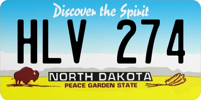 ND license plate HLV274