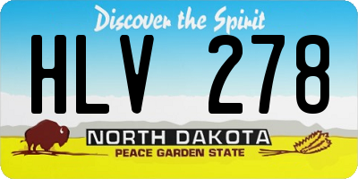 ND license plate HLV278