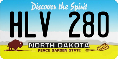 ND license plate HLV280