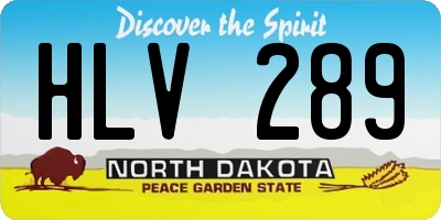 ND license plate HLV289