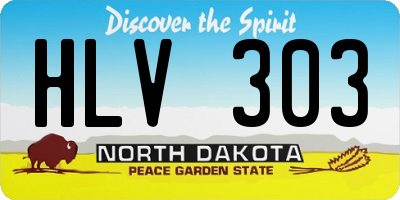 ND license plate HLV303