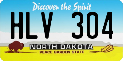 ND license plate HLV304