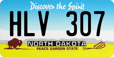 ND license plate HLV307