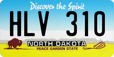 ND license plate HLV310