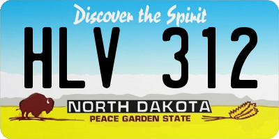 ND license plate HLV312