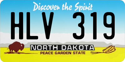 ND license plate HLV319