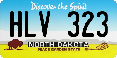 ND license plate HLV323