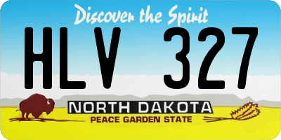 ND license plate HLV327